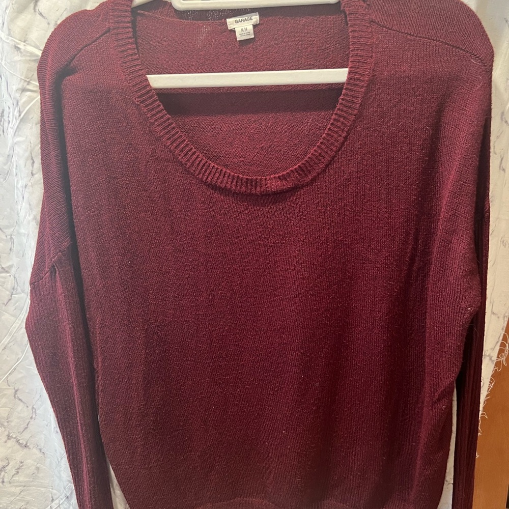 Garage burgundy oversized sweater
